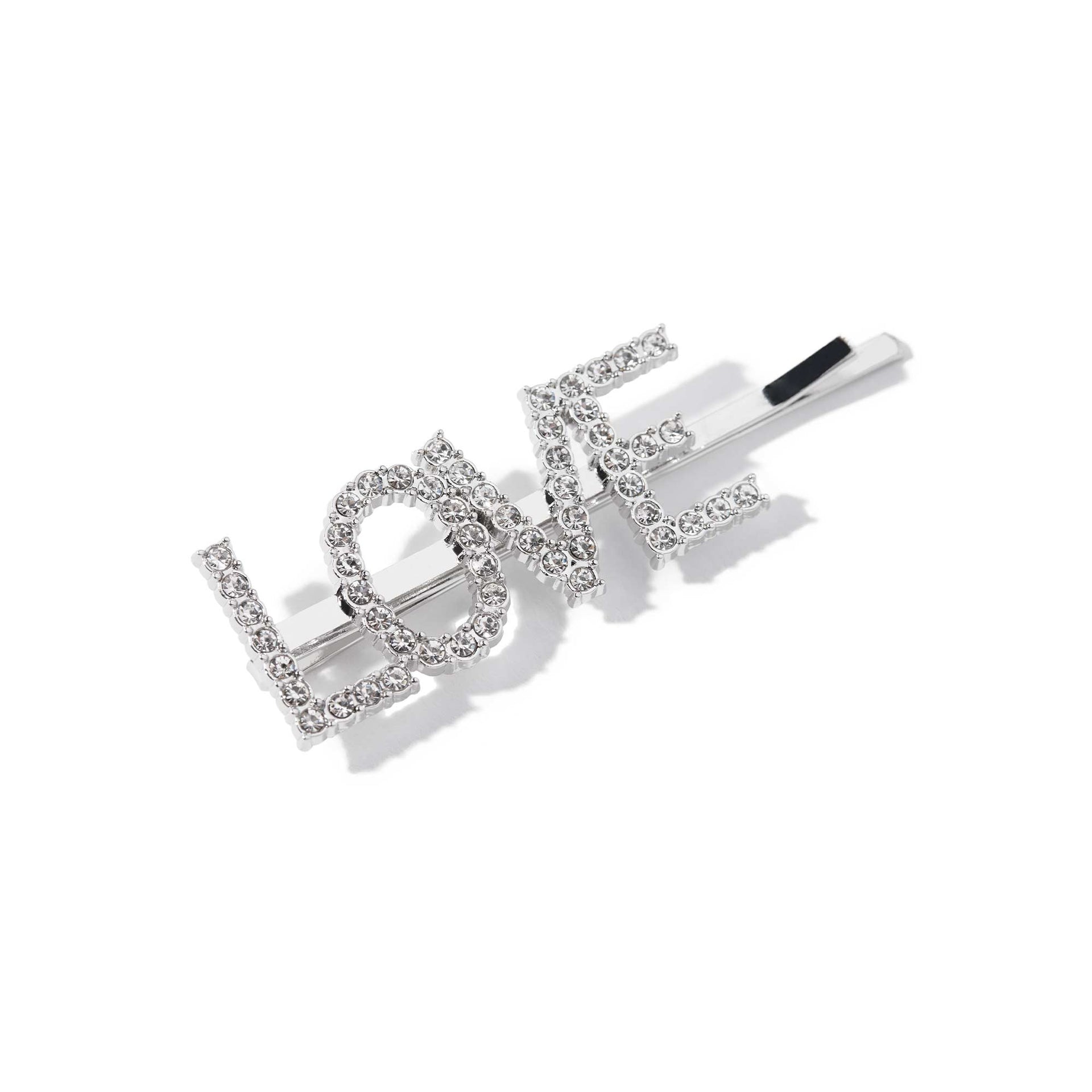 ABH Glam Hairpins - Silver Rhinestone Love